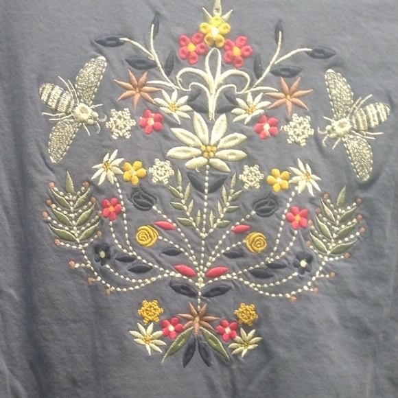 Alp N Rock Blue Embellished Relaxed Blouse - Picture 3 of 5